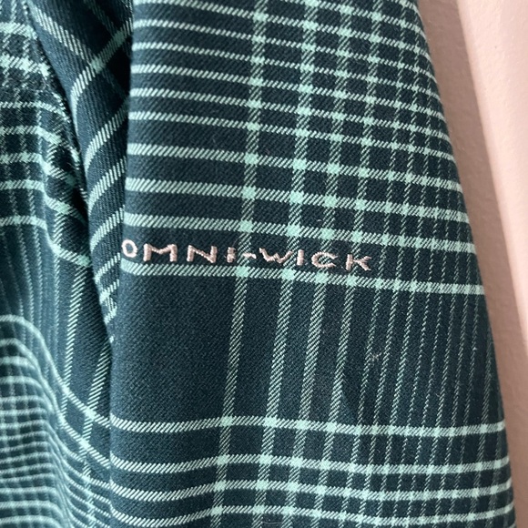Columbia Omni-Wick Green Plaid Shirt Women’s Large - Picture 3 of 9